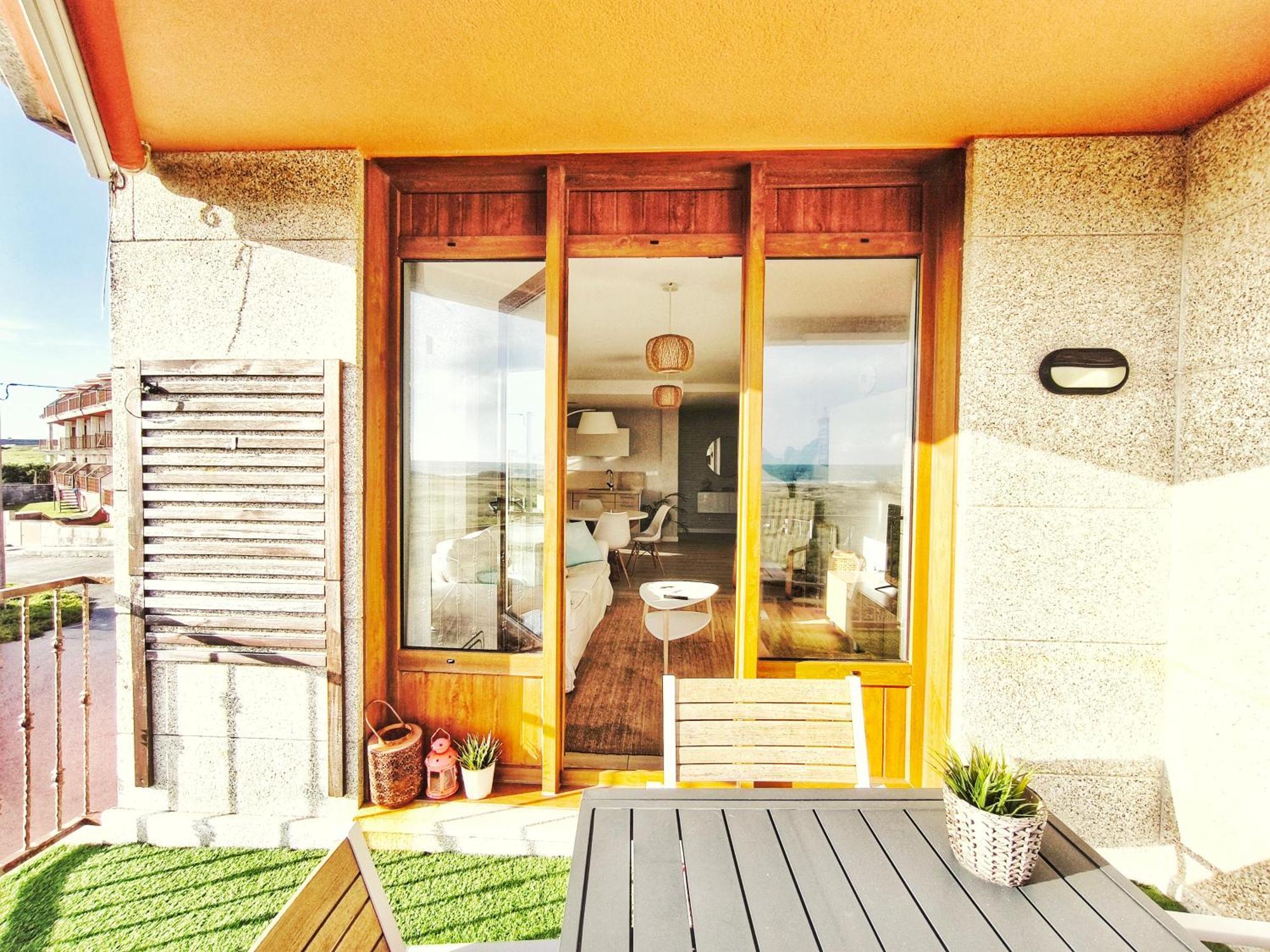 Apartamento Corrubedo Vistas Mar Y Playa Luaran gambar